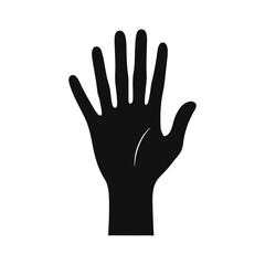 Obraz premium Human Hand Silhouette on transparent background for web and graphic design