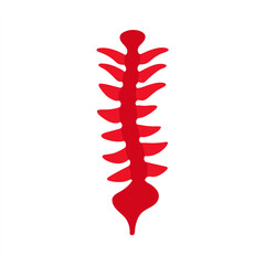 Human Spine Silhouette on transparent background for web and graphic design