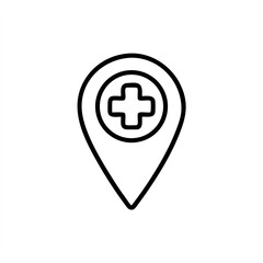 Obraz premium Medical Location Pin on transparent background for web and graphic design