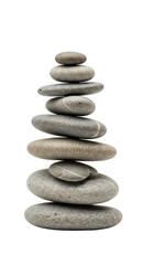 Balanced Stone Stack Transparent Background Pebbles Tower Gray Harmony