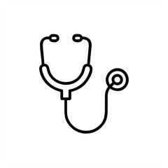 Stethoscope on transparent background for web and graphic design