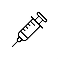 Syringe on transparent background for web and graphic design