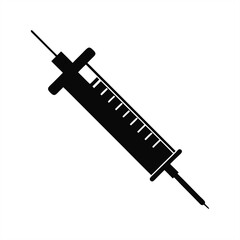 Syringe on transparent background for web and graphic design