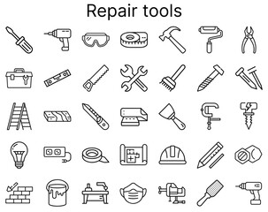 Set. Tools for repair