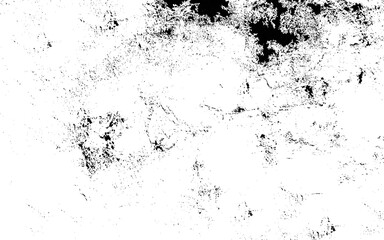Fototapeta premium Destroyed old wall plaster on aged painted brushed surface. Shabby exterior city putty. Grunge overlays vector. Different paint texture