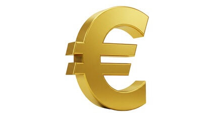 Golden Euro Sign Currency Money Finance Investment Wealth 3D