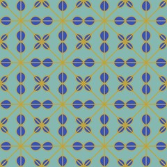 Fototapeta premium Geometric Seamless Pattern with Retro Color Palette