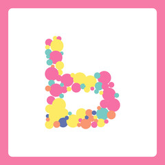 Small alphabet ball shapes b