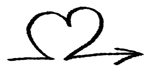 Hand drawn heart. Hand drawn heart icon. Hand drawn heart vector.