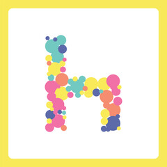 Small alphabet ball shapes h