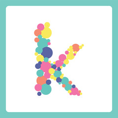 Small alphabet ball shapes k