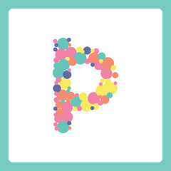 Small alphabet ball shapes p