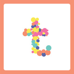 Small alphabet ball shapes t