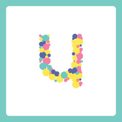 Small alphabet ball shapes u