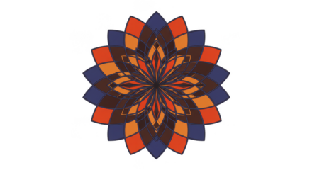 Geometric Flower Mandala Illustration Abstract Pattern Design