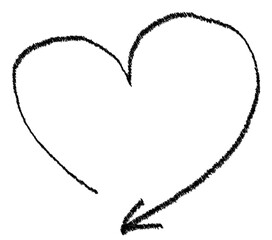 Hand drawn heart. Hand drawn heart icon. Hand drawn heart vector.