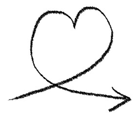 Hand drawn heart. Hand drawn heart icon. Hand drawn heart vector.