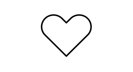 Illustration of Simple Heart with Black Background for Valentines Day