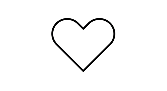 Illustration of Simple Heart with Black Background for Valentines Day