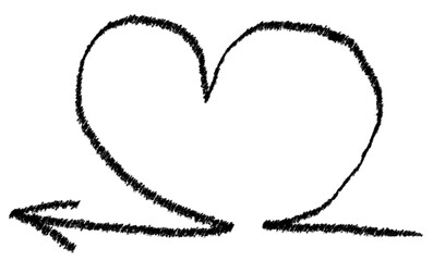 Hand drawn heart. Hand drawn heart icon. Hand drawn heart vector.