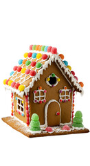 Illustration Gingerbread House Transparent Background for Christmas Holiday
