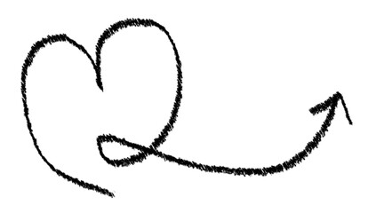 Hand drawn heart. Hand drawn heart icon. Hand drawn heart vector.