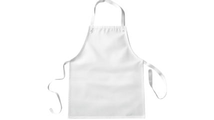 white blank kitchen apron on white background