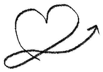 Hand drawn heart. Hand drawn heart icon. Hand drawn heart vector.