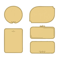 クラシック調ベージュメモラベルセット