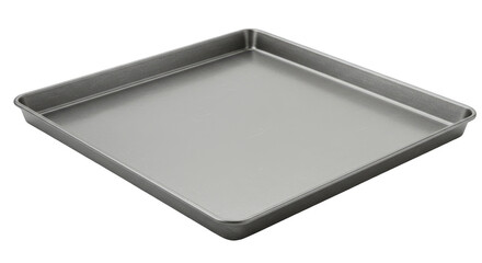 Isolated Baking Tray Silver Metal Cookware Kitchen Utensil PNG