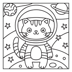 Space Coloring Pages for Kids – Bold and Easy Outer Space Fun with Rockets, Planets, Astronauts, and Aliens – Printable Activity Sheets