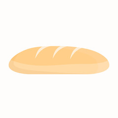 Loaf bread isolated on a white background