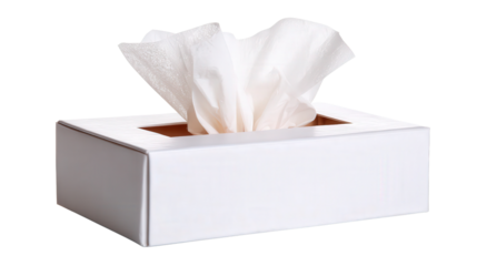 Box of face tissues background isolated on a Transparent background, PNG file.