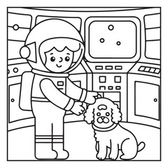 Space Coloring Pages for Kids – Bold and Easy Outer Space Fun with Rockets, Planets, Astronauts, and Aliens – Printable Activity Sheets