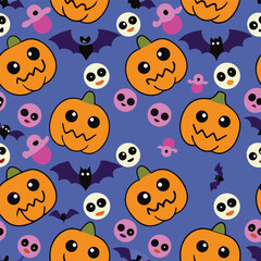 Obraz premium Halloween Seamless Pattern | Spooky and Creepy Design