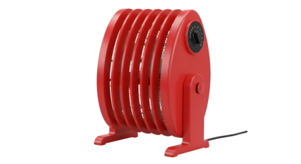 Illustration of Red Radiator Heater For Comfort Home with transparent background