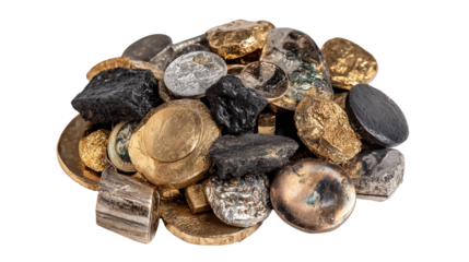 Collection of broken remote controls background isolated on a Transparent background, PNG file.