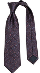 Isolated Fashionable Necktie with Pattern on Transparent Background