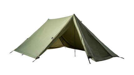 Compact tarp shelter folded background isolated on a Transparent background, PNG file.