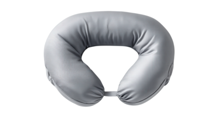 Compact travel pillow background isolated on a Transparent background, PNG file.