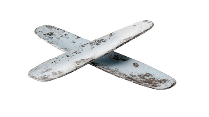 Discarded ceiling fan blades background isolated on a Transparent background, PNG file.