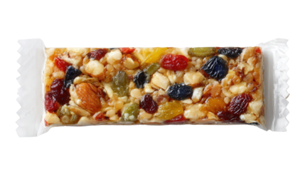 Energy bar in wrapper background isolated on a Transparent background, PNG file.