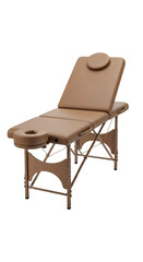 Isolated Massage Table Brown Relaxation Therapy Equipment Transparent Background
