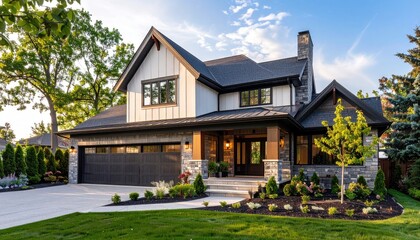 Naklejka premium Modern Farmhouse Exterior