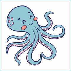  Octopus marine life icon