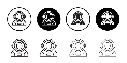 Cosmonaut icon simple outline vector sign