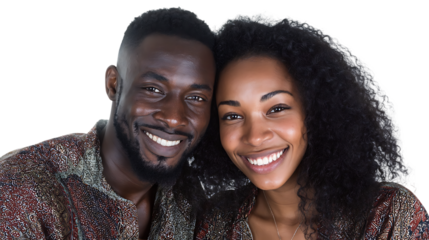 Happy African American couple portrait