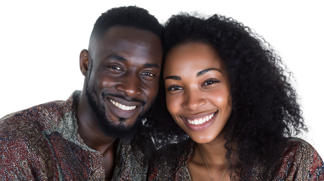 Happy African American couple portrait
