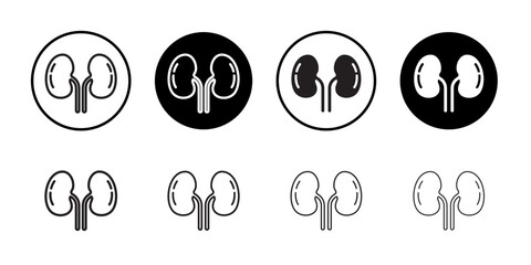 Human kidneys icon simple outline vector sign