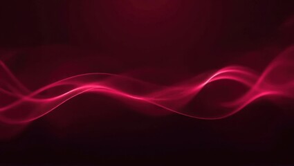 Flowing Crimson Light Waves Dance Through Midnight’s Silent Embrace
